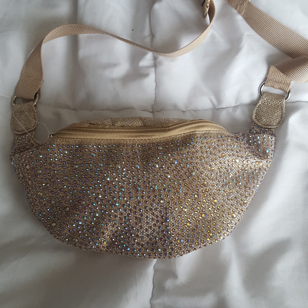 Glitter and rhinestone fanny pack